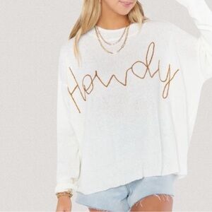 Show Me Your MuMu 'Howdy' Knit Woodsy Sweater